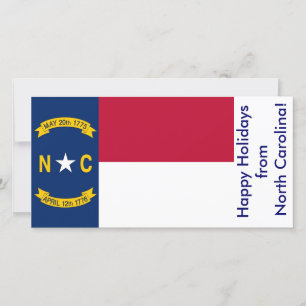 Flagga North Carolina, Glad helg från USA Julkort