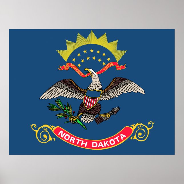 Flagga North Dakota Poster (Framsidan)
