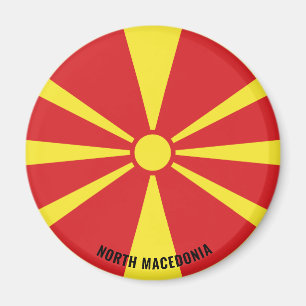 Flagga North Makedonien Charming Patriotic Magnet