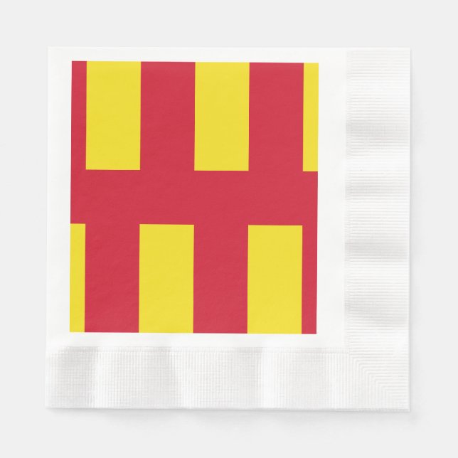 Flagga Northumberland Napkins Pappersservett (Framsidan)