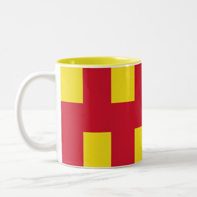 Flagga Northumberland Two-Tone Coffee Mugg (Vänster)