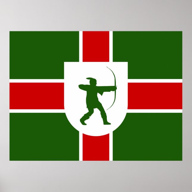 Flagga Nottinghamshire Poster (Framsidan)