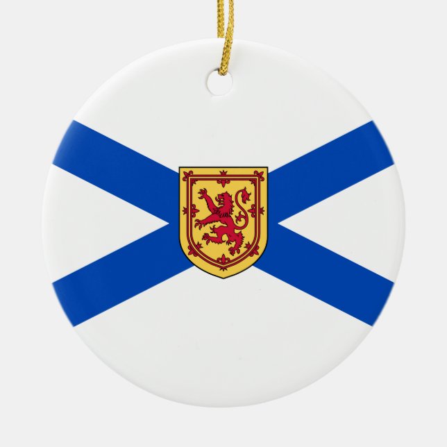 Flagga Nova Scotia (den kanadensiska provinsen) Julgransprydnad Keramik (Framsidan)