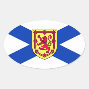 Flagga Nova Scotia, Kanada Ovalt Klistermärke