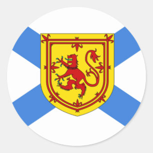 Flagga Nova Scotia Runt Klistermärke