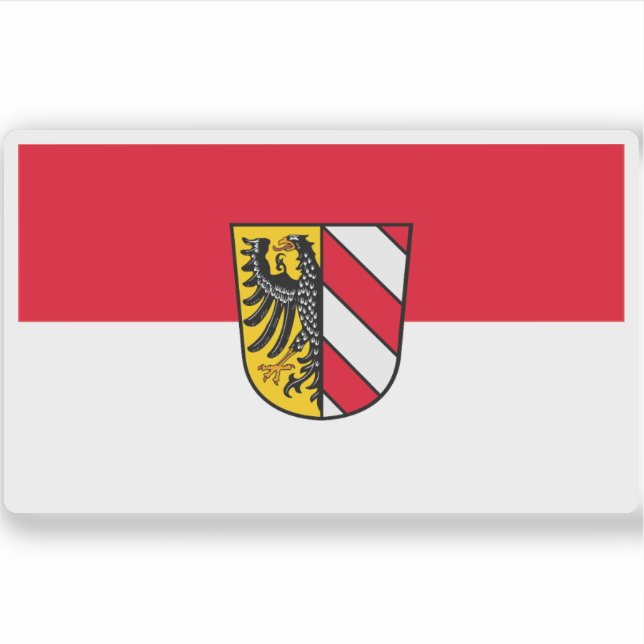 Flagga Nürnberg (Nürnberg), Tyskland Klistermärken (Framsida)
