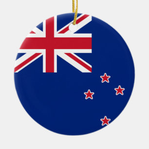 Flagga Nya Zeeland Julgransprydnad Keramik