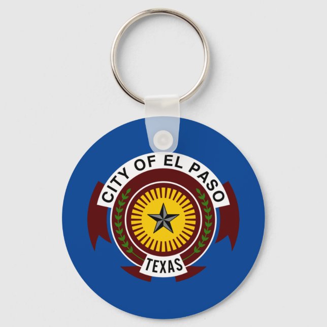 Flagga-nyckelkedjan El Paso (Texas) Nyckelring (Framsida)
