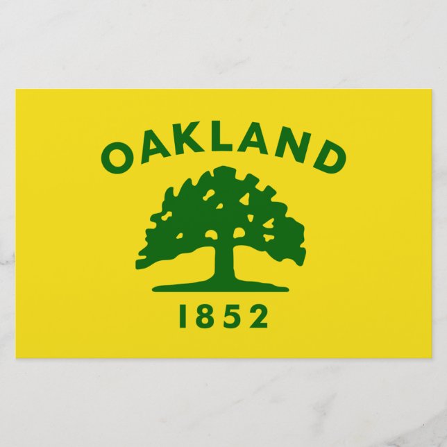 Flagga Oakland (Kalifornien) Brevpapper (Framsida)
