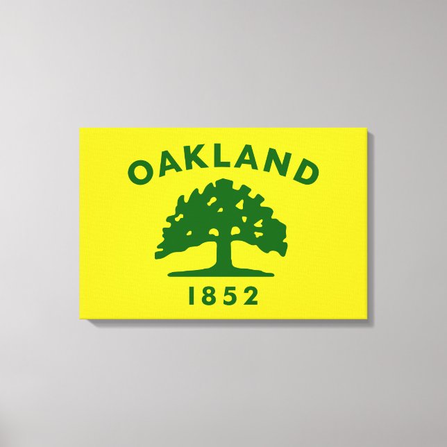 Flagga Oakland (Kalifornien) Canvastryck (Framsida)