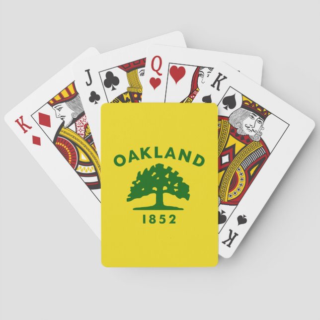 Flagga Oakland, Kalifornien Casinokort (Baksidan)