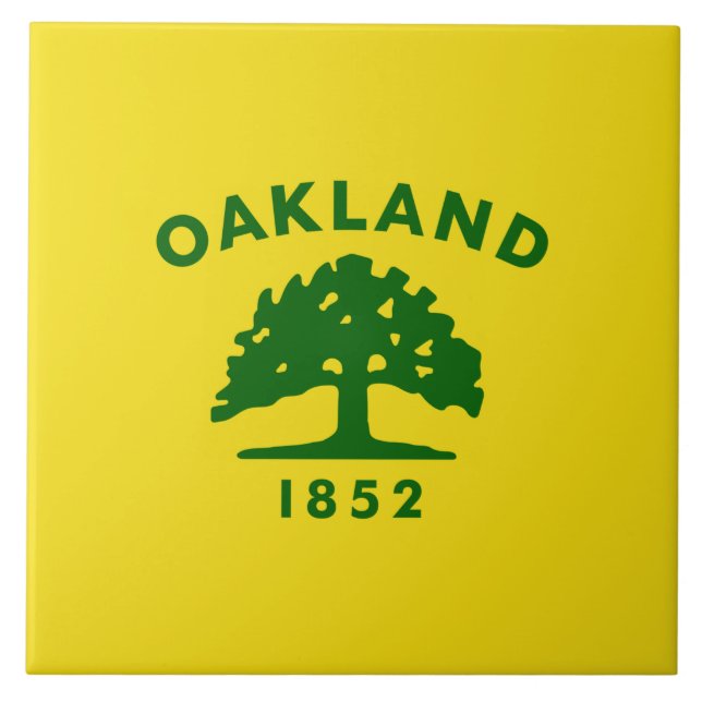 Flagga Oakland (Kalifornien) Kakelplatta (Framsidan)