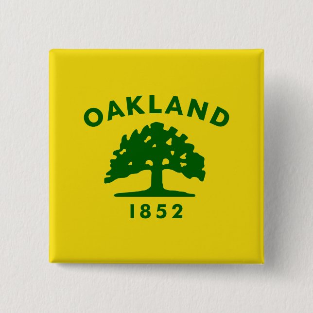 Flagga Oakland (Kalifornien) Knapp (Framsida)