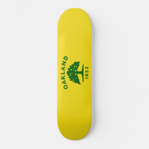 Flagga Oakland (Kalifornien) Mini Skateboard Bräda 18,5 Cm