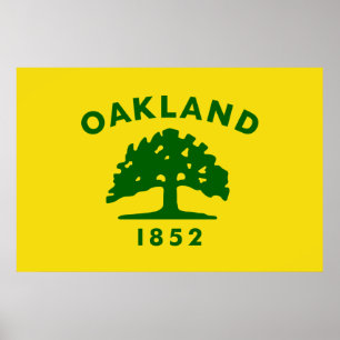 Flagga Oakland (Kalifornien) Poster
