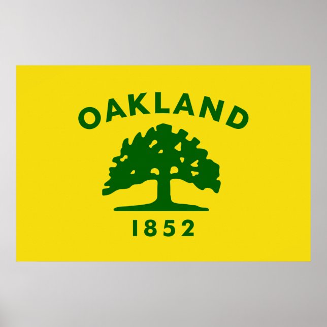 Flagga Oakland (Kalifornien) Poster (Framsidan)