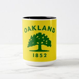Flagga Oakland (Kalifornien) Två-Tonad Mugg