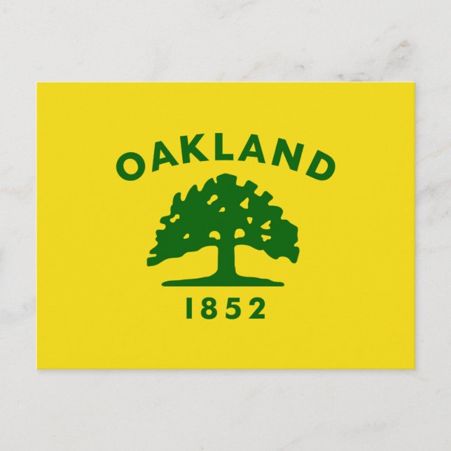 Flagga Oakland (Kalifornien) Vykort (Framsida)