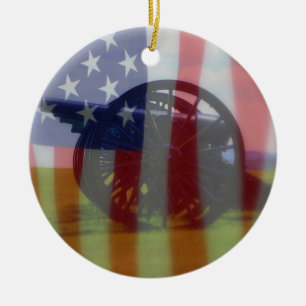 Flagga och Cannon Ornament