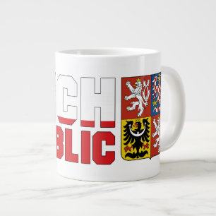 Flagga och emblem i Tjeckien Jumbo Mugg