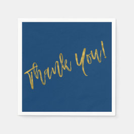 Flagga och faux Guld Tack Pappersservett