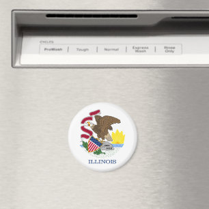 Flagga och försegling av Illinois Magnet