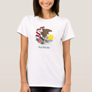 Flagga och försegling av Illinois Tee