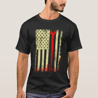 Flagga och Ironworkers Verktyg Funny Ironworkers T Shirt
