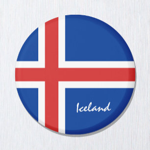 flagga och Island på isländska - resor/sportfant Magnet