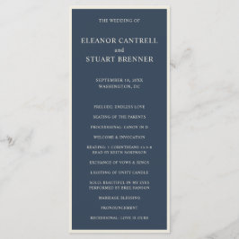 Flagga och ivorianska Gräns enkla Bröllop Program