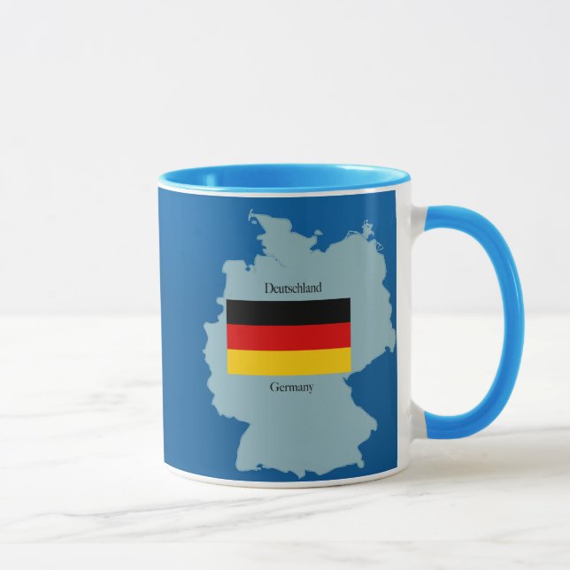 Flagga och karta av Tysklandet Mugg (Höger)
