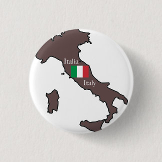 Flagga och Karta i Italien Knapp