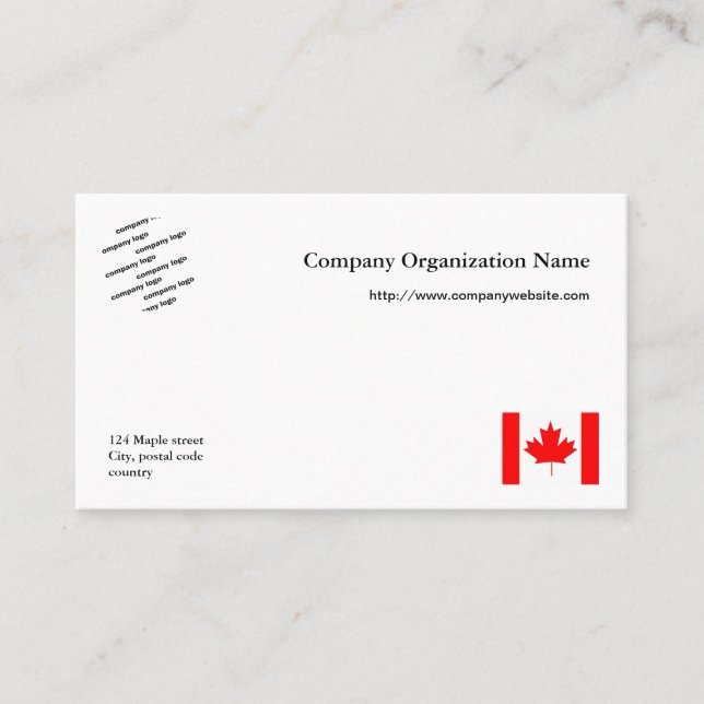 Flagga och logotyp internationell visitkort (Framsida)