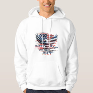 Flagga och örn till Förenade Stater. Oberoende Hoodie