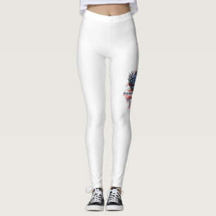 Flagga och örn till Förenade Stater. Oberoende Leggings