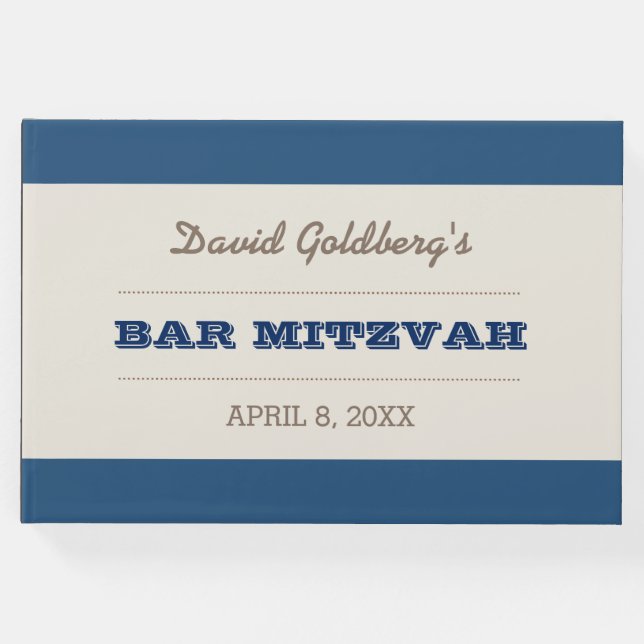 Flagga och Silver Pub Mitzvah Guest Bok (Framsida)