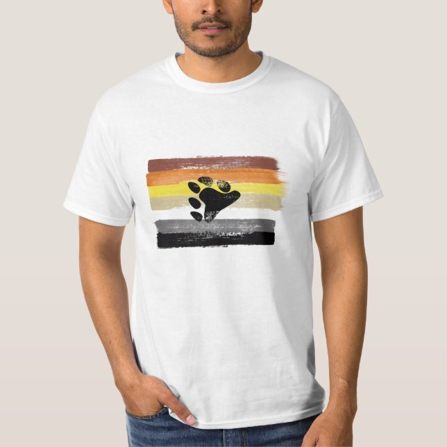 FLAGGA och SYMBOL FÖR PAINERAT PRIDE T Shirt (Framsida)