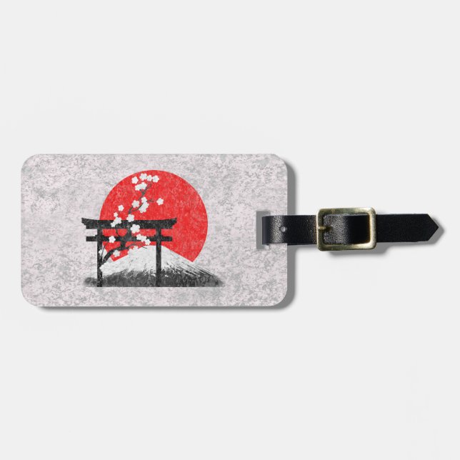 Flagga och symboler för Japan ID153 Bagagebricka (Horisontell Framsida)