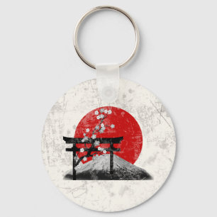 Flagga och symboler för Japan ID153 Nyckelring