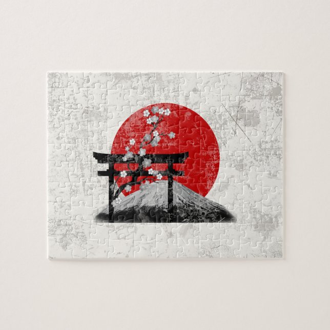 Flagga och symboler för Japan ID153 Pussel (Horisontell)