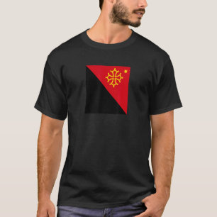 Flagga Ocitanias anarkistiska kommunistiska förbun T Shirt