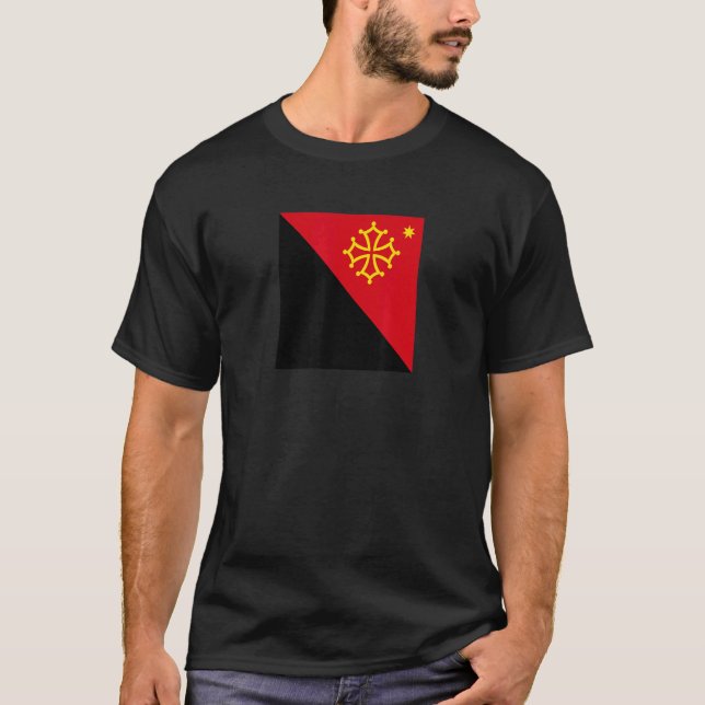 Flagga Ocitanias anarkistiska kommunistiska förbun T Shirt (Framsida)
