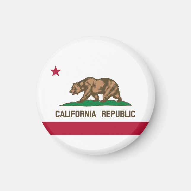Flagga of California, California flagga Magnet (Framsidan)