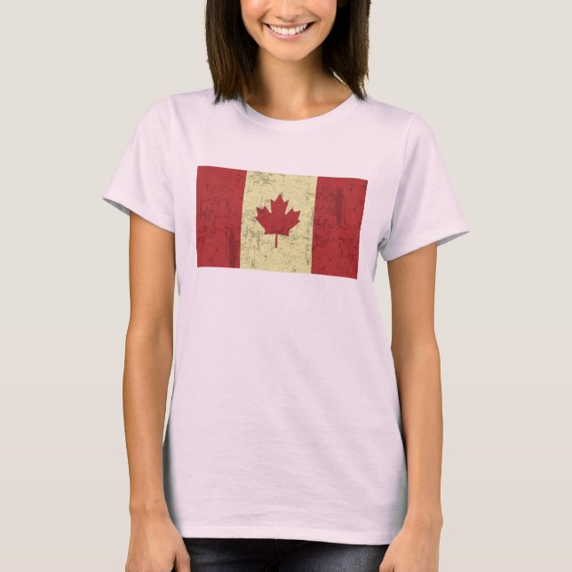 Flagga of Canada Distress T-shirt (Framsida)