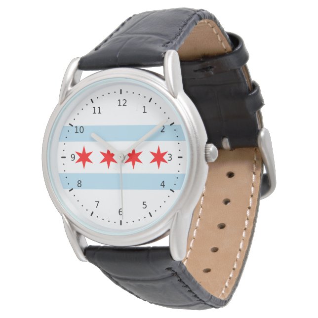 Flagga of Chicago, Illinois Armbandsur (Vinklad)