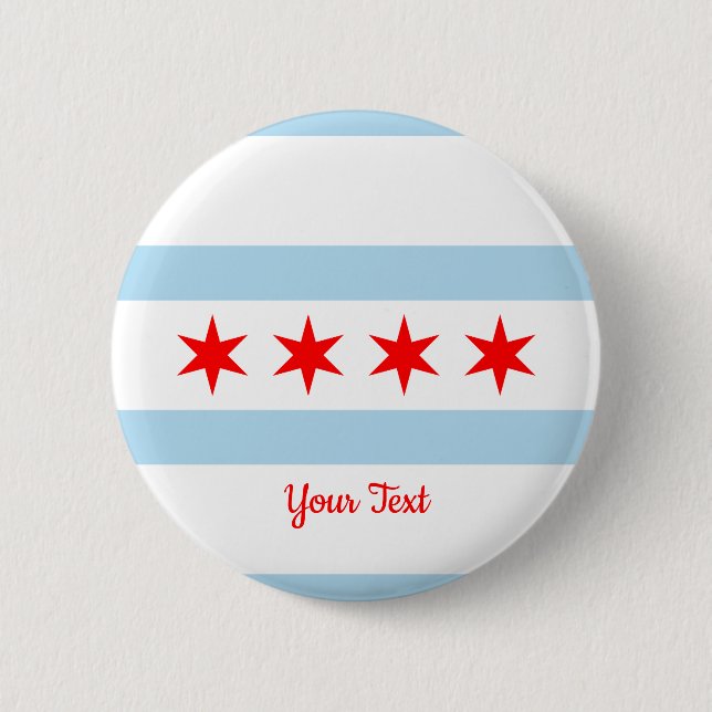Flagga of Chicago, Illinois Button Knapp (Framsida)
