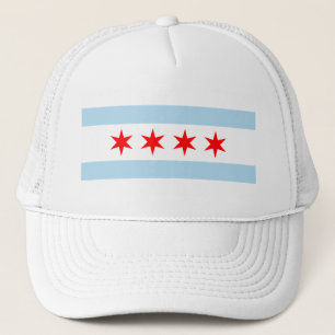 Flagga of Chicago, Illinois Hat Keps