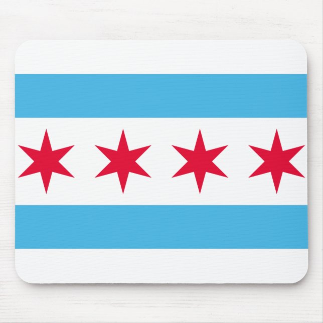 Flagga of Chicago, Illinois Musmatta (Framsidan)