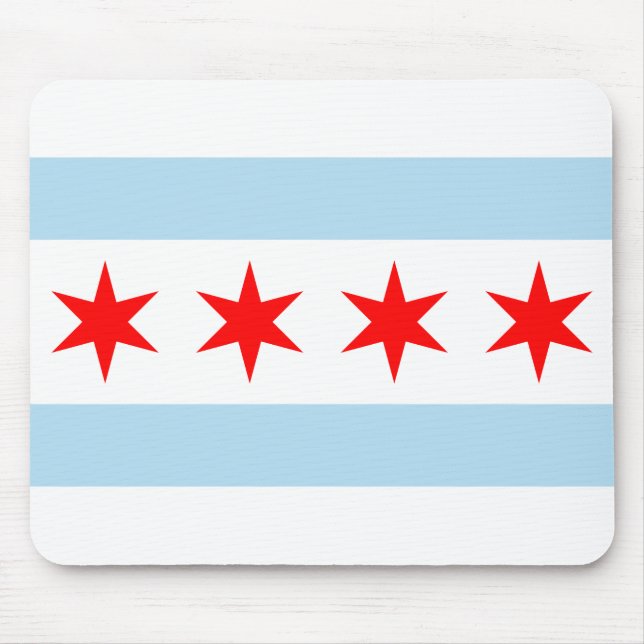 Flagga of Chicago, Illinois Musmatta (Framsidan)