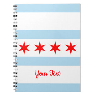 Flagga of Chicago, Illinois Notebook Anteckningsbok